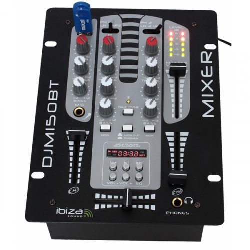 Μίκτης ήχου 2 καναλιών USB/Bluetooth DJM150USB Ibiza Sound