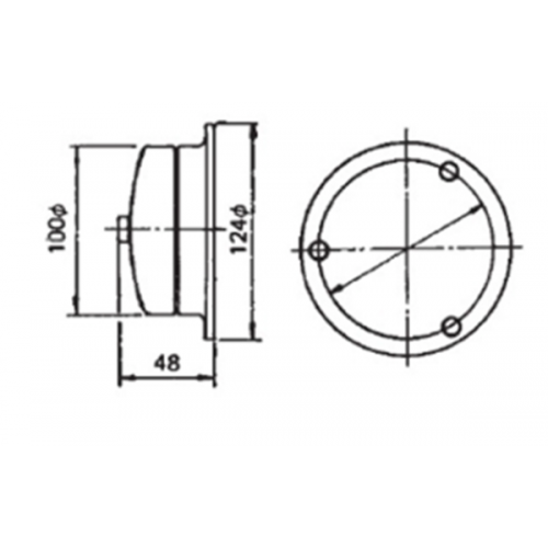 Σειρήνα κουδούνι 230V AC 105dB 124x48mm μεταλλική IP40 BL-100 KZE