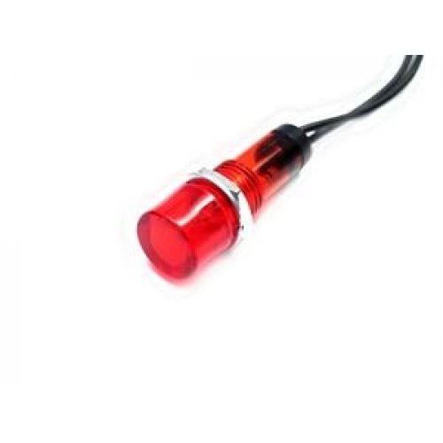 Ενδεικτικό κόκκινο neon PL1002-12V Φ10mm με καλώδιο