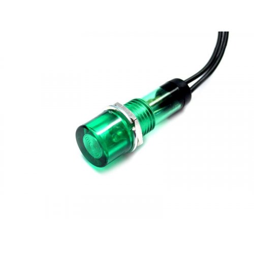 Ενδεικτικό πράσινο neon PL1002-12V Φ10mm με καλώδιο