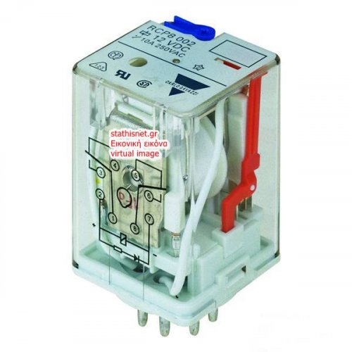 Relay 230V AC 10A  8Pins τύπου λυχνίας RCP Carlo Gavazzi