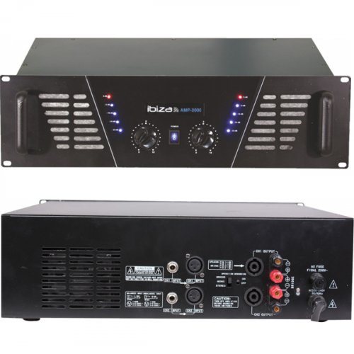 Ενισχυτής ήχου τελικός PA 2x1000W AMP2000-MKii Ibiza Sound