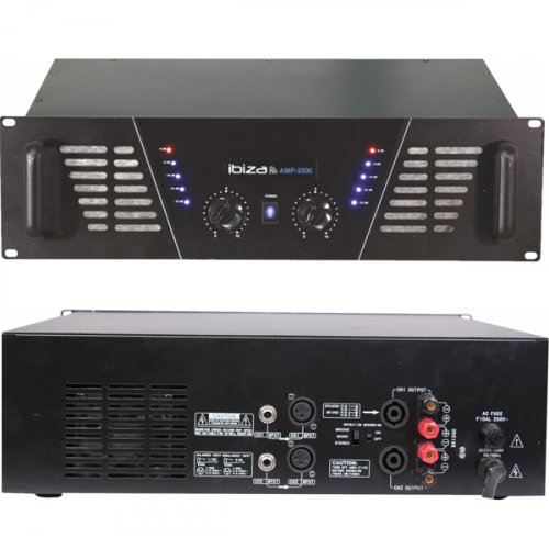 Ενισχυτής ήχου τελικός PA 2x1000W AMP2000 Ibiza Sound