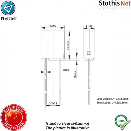 Ασφάλεια τετράγωνη βραδείας 3.15A 250V MET Better
