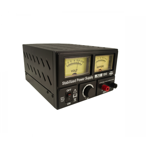 Τροφοδοτικό πάγκου γραμμικό 230V AC -> 5-15V DC 14A/20A 1 καναλιού με αναλογικά όργανα LPS-120S RM Italy