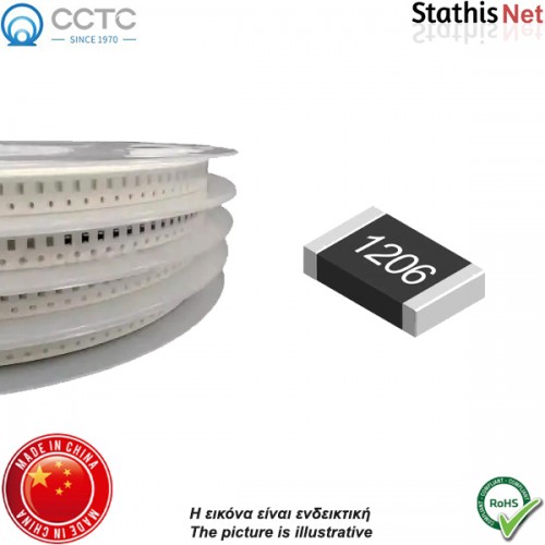 Πυκνωτής SMD 1206 100nF 50V MLCC X7R CCTC