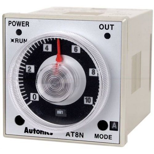 Relay χρονικό delay off - on 6 λειτουργιών 110-230VΑC + 24v-240vDC 0.05s-100h 8pin AT8N AUTONICS