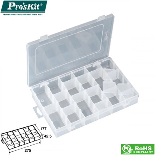 Κουτί πλαστικό με χωρίσματα 275x180x45mm 103-132D Pro'skit