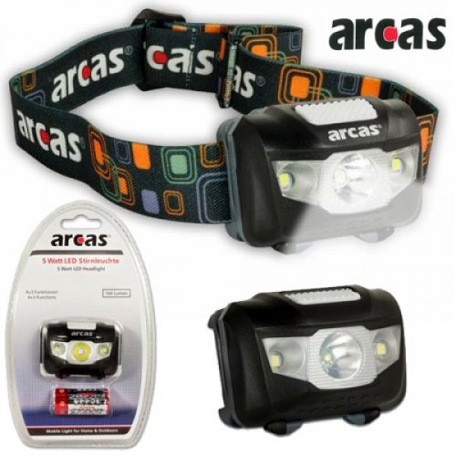 Φακός led κεφαλής 3 x AAA 5W ARC-5W Arcas