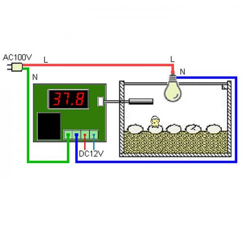 Θερμόμετρο ψηφιακό με θερμοστάτη NTC -50 - +110°C 12v Dc XH-W1209T DEBO