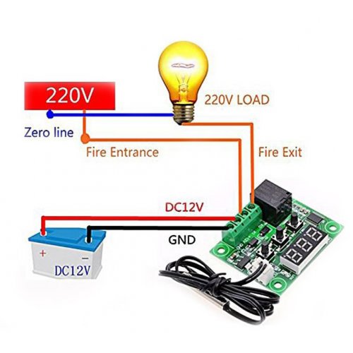 Θερμόμετρο ψηφιακό με θερμοστάτη NTC -50 - +110°C 12v Dc XH-W1209T DEBO