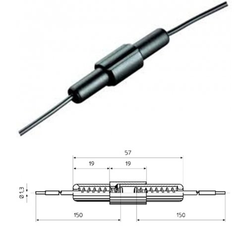 Ασφαλειοθήκη γραμμής καλωδίου 6x30mm PTF/80A