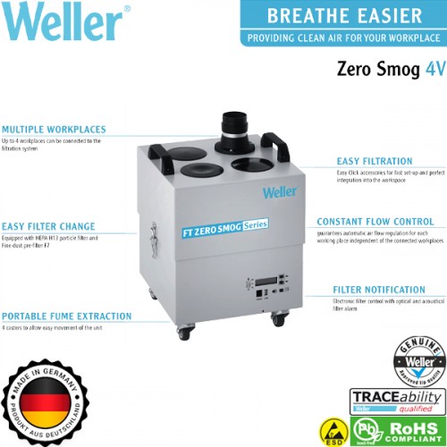 Μονάδα εξαγωγής καπνού Zero Smog 4V Kit 2 Nozzle T0053665699N Weller