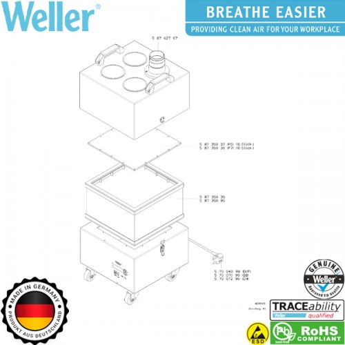 Μονάδα εξαγωγής καπνού Zero Smog 4V Kit 2 Nozzle T0053665699N Weller