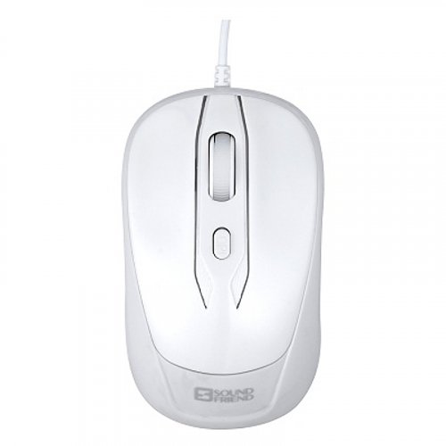 Mouse optical ergonomic USB λευκό mini SF-8188 sound friend