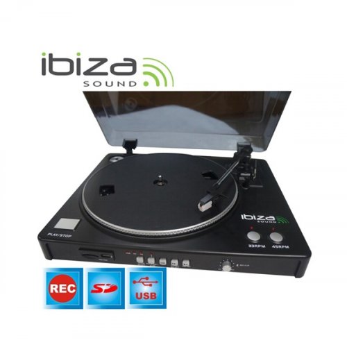 Pickup Turntable Deck με Εγγραφή Μέσω USB/SD LP300 Ibiza Sound