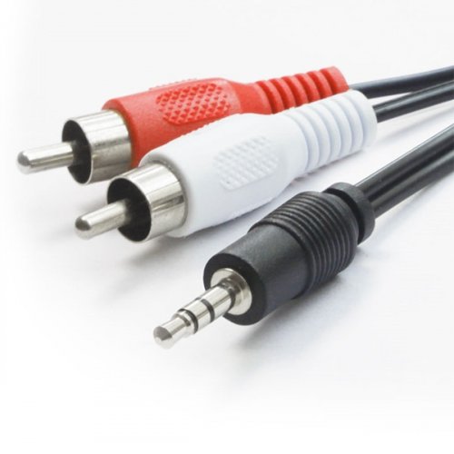 Καλώδιο καρφί stereo 3.5mm αρσενικό -> 2xRCA αρσενικά 1.5m R306 VNZANE