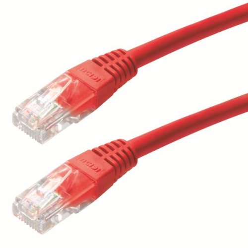 Καλώδιο patch cord UTP CAT5e 0.5m κόκκινο