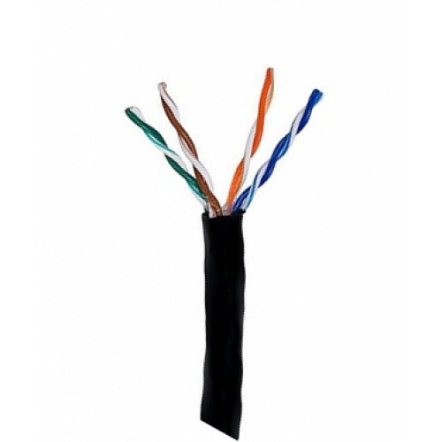 Καλώδιο δικτύου UTP CAT5e 24AWG CCA πακέτο 100m μαύρο waterproof ST-L02 Anga