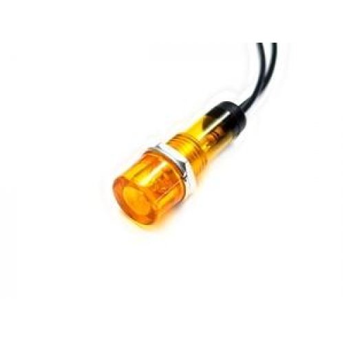 Ενδεικτικό πορτοκαλί neon PL1002-12V Φ10mm με καλώδιο