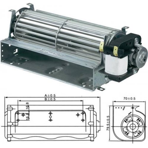 Ανεμιστήρας Ψυγείου Φτερωτός 230V AC 11/21W 150mm RQA45.150 TIDAR