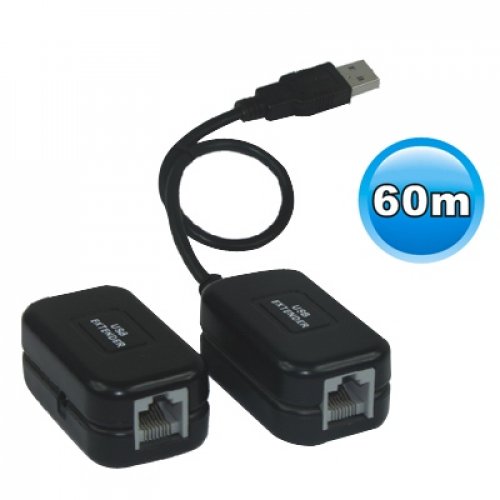 Αντάπτορας προέκταση USB A αρσενικό - RJ45 -> USB A θηλυκό - RJ45 για 50m σύνδεση μέσω UTP VE399 Viewcon
