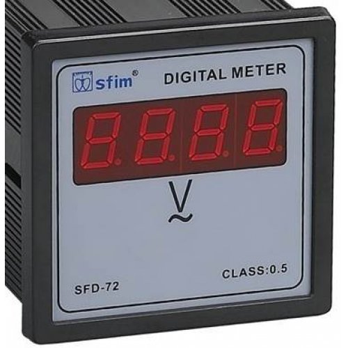Οργανο πίνακος βολτόμετρο ψηφιακό AC 72x72mm 300V SFD-72X1-U SFIM