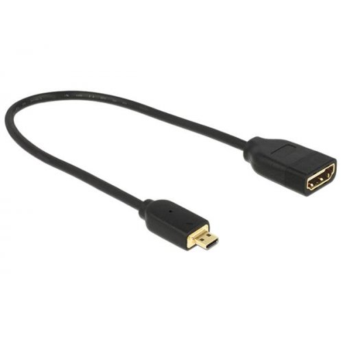 Καλώδιο Micro-D 19 pin male -> HDMI-A 19 pin female 20cm 65687 Delock