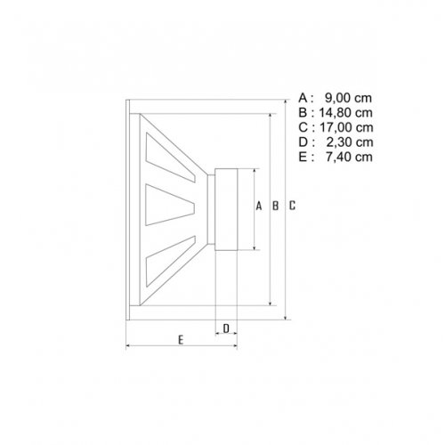 Μεγάφωνο woofer 6.5" 8Ω 120W SP-W165-PP SPHYNX