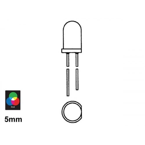 LED 5mm RGB Blinking με εμνσωματωμένο πρόγραμμα Velleman