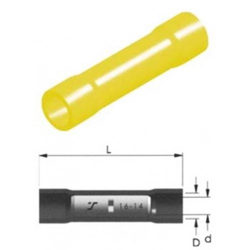 Ακροδέκτης σύνδεσμος κίτρινος θηλυκός με μόνωση 5.5mm BC5V LNG