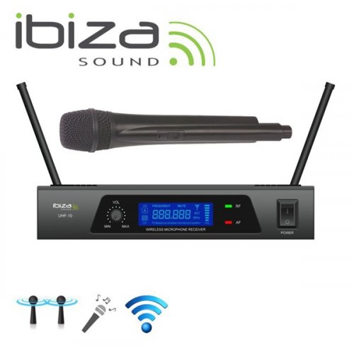 Ασύρματο σύστημα μικροφώνου set UHF10B Ibiza Sound