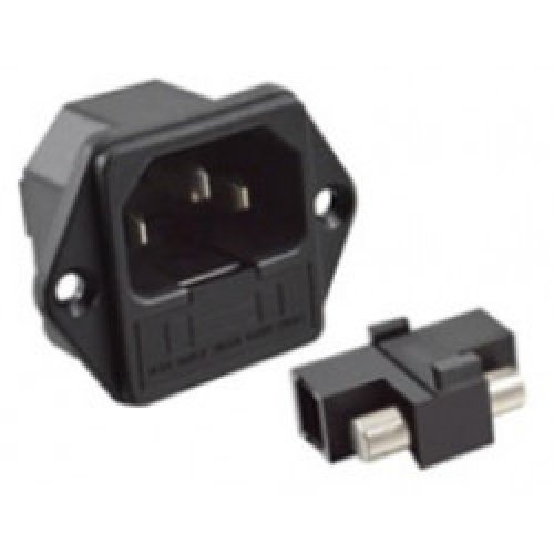 Κονέκτορας IEC C13 AC αρσενικός βιδωτός σασί 10A 250V 3P με ασφάλεια AC7053 Ultimax