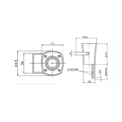 Σειρήνα buzzer 12V DC 100dB 57.5x44.5x40mm μαύρη IP54 KPS-G4510 KEP