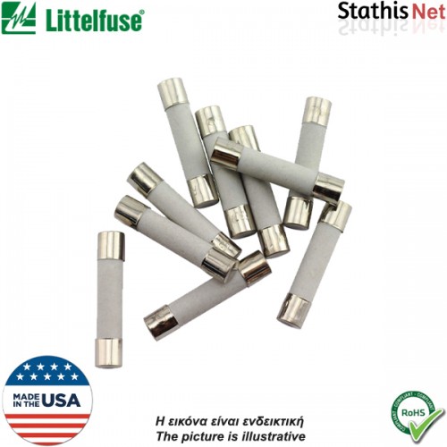 Ασφάλεια κεραμική 5x20mm βραδείας 1Α 0215001.MXP Littlefuse