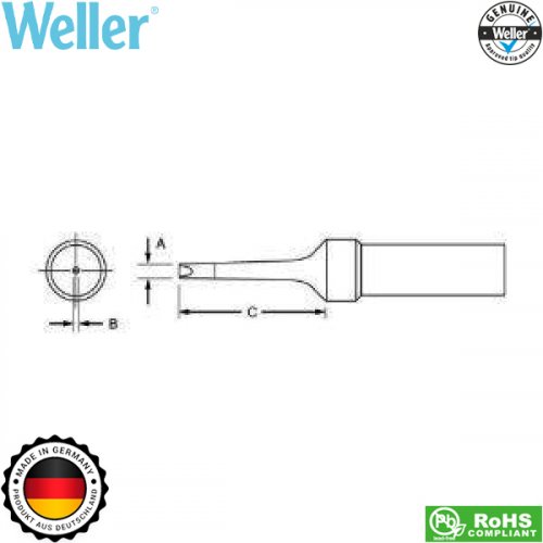 Μύτη κολλητηριού 1.6x0.7mm PT R7 για 24V Weller