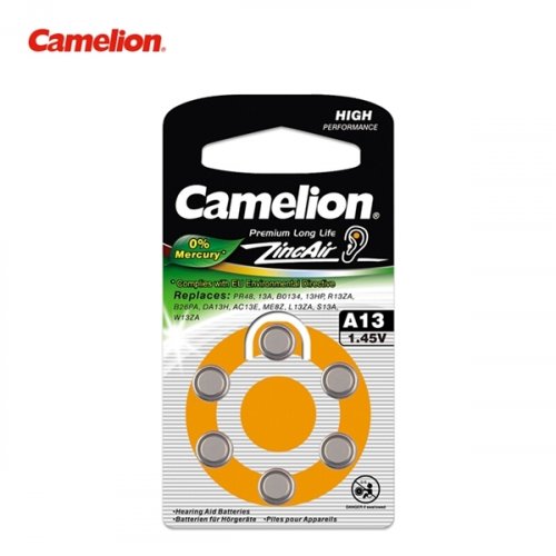 Μπαταρία ακουστικών βαρηκοϊας 1.4V Α10 BL6pcs Camelion