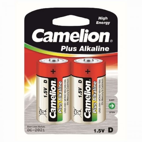 Μπαταρία αλκαλική LR20 D BL2pcs Plus Camelion