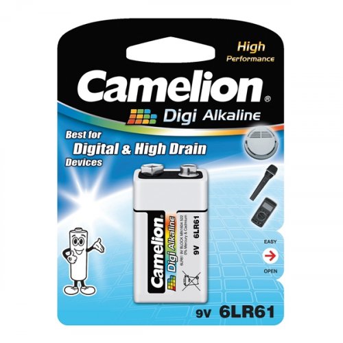 Μπαταρία αλκαλική 6LR61 9V BL1pcs Digi Camelion