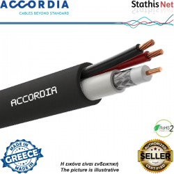 Καλώδιο κάμερας 75ohm + 2x0.50mm μαύρο CC102 ACCORDIA