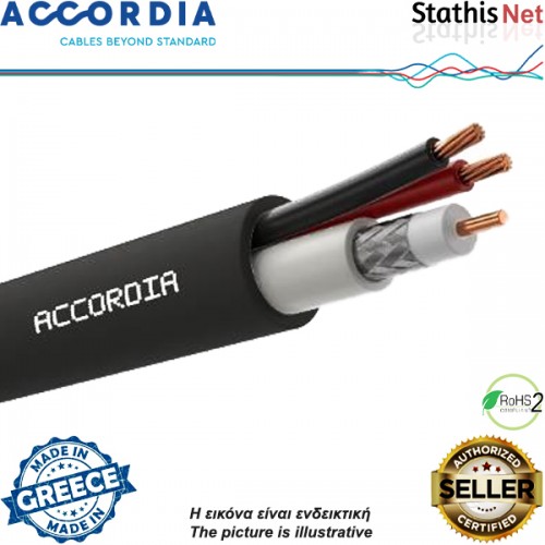 Καλώδιο σύνθετο για CCTV 1 mini RG59 + 2x0.50mm² AllWeather CC-102 AW μαύρο ACCORDIA Καλώδιο σύνθετο για CCTV 1 mini RG59 + 2x0.50mm² AllWeather CC-102 AW μαύρο ACCORDIA