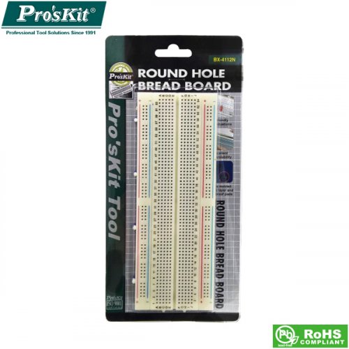 Πλακέτα δοκιμών (breadboard) με μπόρνες 840P BX-4112N Pro'skit