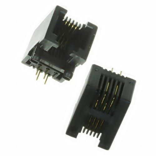 Φις τηλεφωνικό θηλυκό PCB 6P4C γωνιακό + clip SS319/24