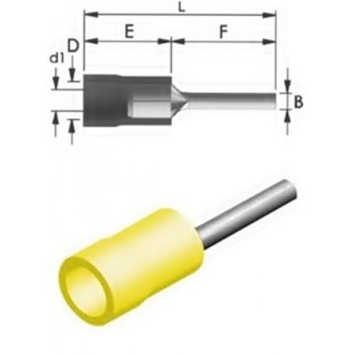Ακροδέκτης μύτη μόνωση κίτρινο 5.5mm PT5-13V JEE Ακροδέκτης μύτη μόνωση κίτρινο 5.5mm PT5-13V JEE