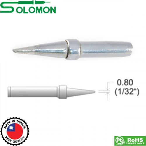 Μύτη κολλητηρίου 0.8mm 822 (μακρυά) για το κολλητήρι SL-20I/SL-30I Solomon