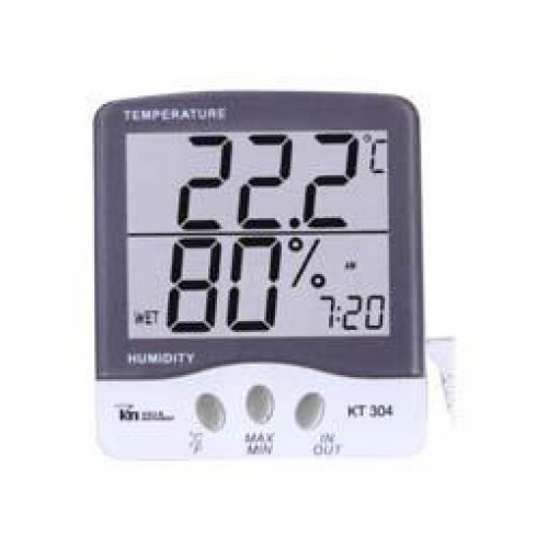 Όργανο ψηφιακό KT-304 Υγρόμετρο-θερμόμετρο-alarm-ρολόι