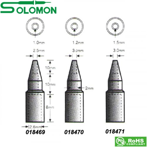 Μύτη κολλητηριού T910 Φ1,0mm για απορροφητικό πιστόλι SL928G/SL916G Solomon