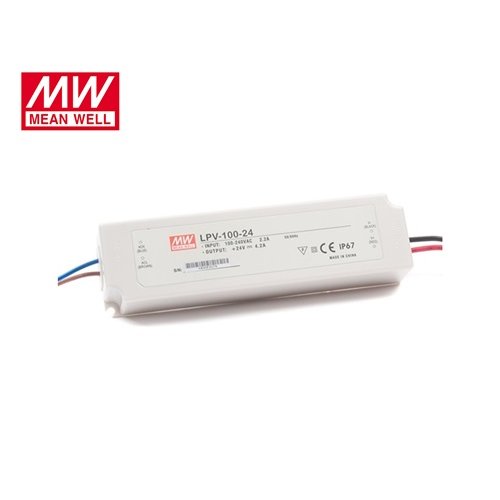 Τροφοδοτικό Led 230V IN -> OUT 24VDC 100W 4.2A IP67 LPV100-24 Mean Well