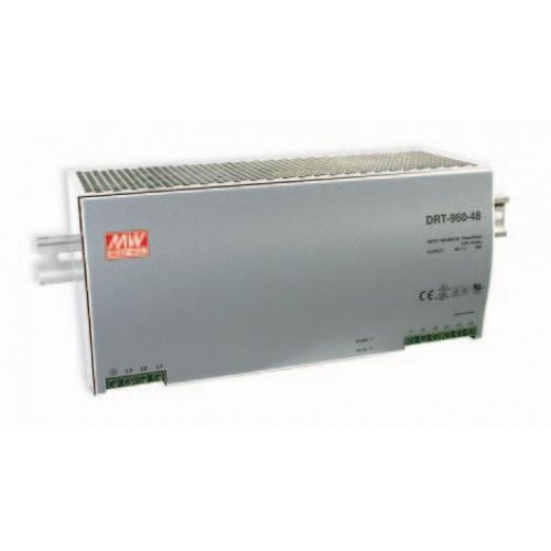 Τροφοδοτικό ράγας 380v IN -> 24V DC 960W 40A 3phase DRT960-24 Mean Well