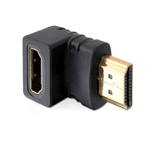 Αντάπτορας HDMI αρσενικό -> HDMI θηλυκό με γωνία 90* πάνω 65071 Delock